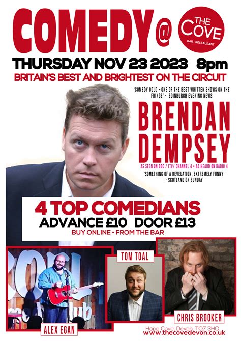 COMEDY TICKETS NOW ON SALE | The Cove Bar Restaurant