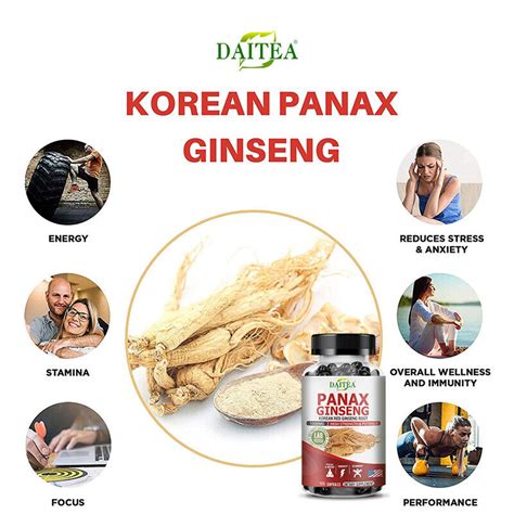 Korean Red Panax Ginseng Extract Root 5 Ginsenosides 1000mg 30 60 120 Capsules Ebay