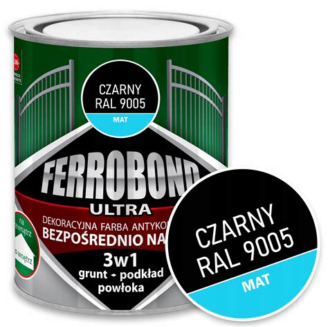 Farba do Metalu Żeliwa Ferrobond MAT CZARNY 5905826011146 Cena