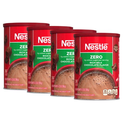 4 pack Nestlé Fat Free Rich Milk Chocolate Hot Cocoa Mix 7 33 oz Can Walmart