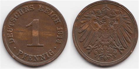 Kaiserreich 1 Pfennig 1914 A großer Adler Kupfer vorzüglich MA Shops