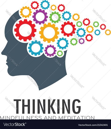 Thinking brain imagination logo Royalty Free Vector Image