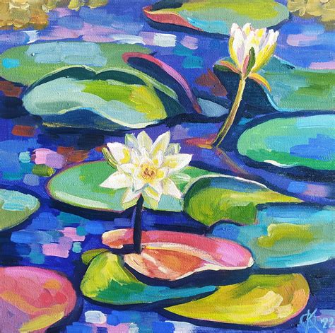 Water Lily Flower Painting