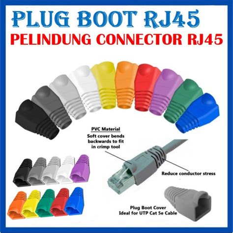 Jual Karet Konektor Utp Rj Plug Boot Cover Pelindung Rj Plugboot