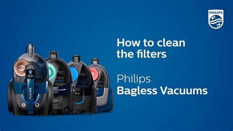 Filter Cleaning Philips Bagless Vacuum Cleaners Youtube