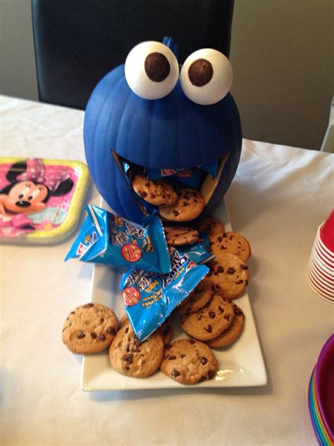 Cookie Monster pumpkin carving. Halloween. styrofoam balls and ...