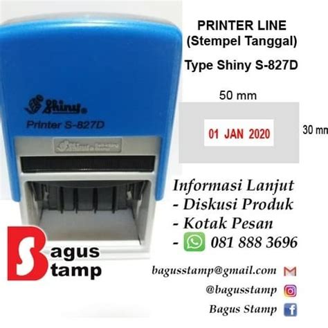 Jual Stm Stempel Shiny S 827D Tanggal Otomatis Custom Text Dater