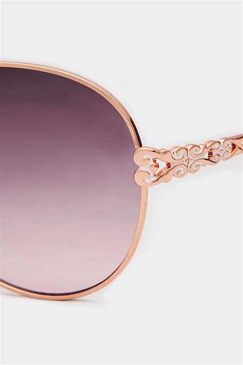 Rose Gold Aviator Sunglasses | PixieGirl