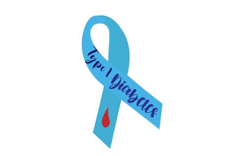 Type 1 Diabetes Ribbon SVG Cut file by Creative Fabrica Crafts ...