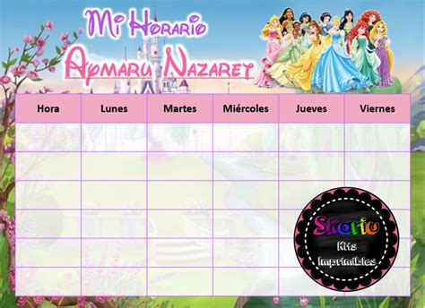 Etiquetas Escolares Digitales Princesas Disney Pdf En Mercado