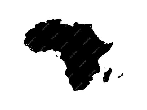 Premium Vector Black Africa Map Silhouette Isolated