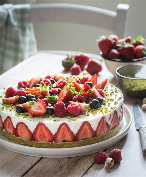 Recette Cheesecake Sans Cuisson Fraise Et Pistache Et Chocolat Blanc