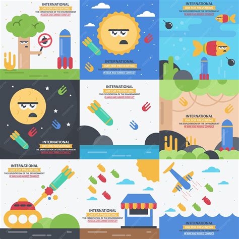 Premium Vector | Exploitation of the environment in war illustration