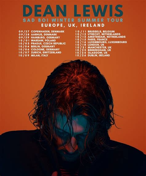 Dean Lewis Sad Boi Winter Summer Tour October Le Trianon