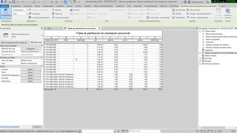 Tabla de cuantificación hormigón armado parte 1 IBIM