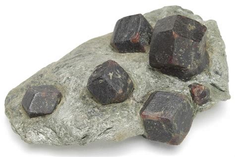 Red Almandine Garnets In Schist Tyrol Austria For