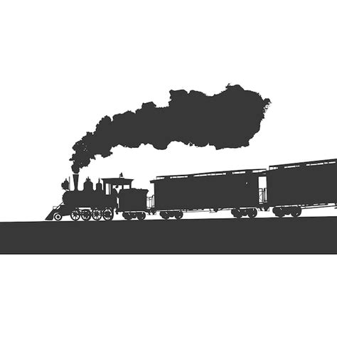 Silhouette train black color only full | Premium AI-generated vector