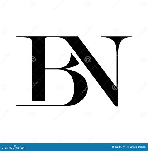 Monogram Logo Vector Initial Letters Bn Stock Vector Illustration Of