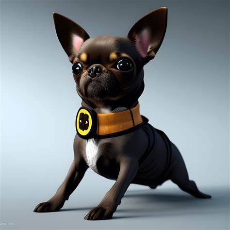 Cachorro Disfrazado De Batman Chihuahua Render Rembrandt Creative Fabrica