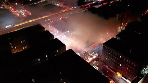 New York Fire Five Alarm Blaze Engulfs Seven Stores Destroys Multiple