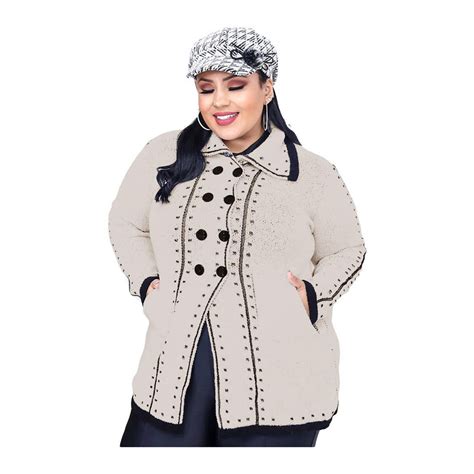 Casaco Sobretudo Plus Size Tricot Feminino Grosso Frio Submarino