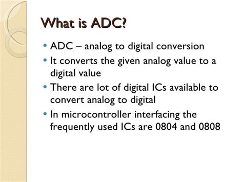 Interfacing adc