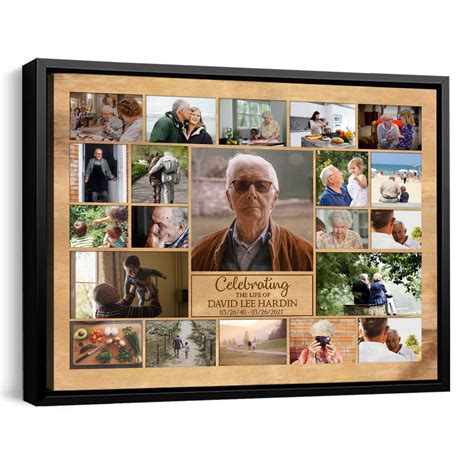 Sympathy Shadow Box With Photo Memorial In Loving Memory Sympathy