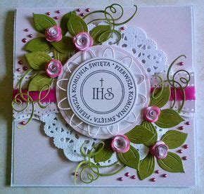 Komunia Dla Dziewczynki First Communion Cards Cardmaking Card Making