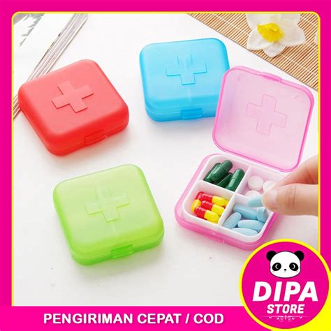 Jual Kotak Obat Aksesoris Perhiasan Mini Sekat Box Tempat