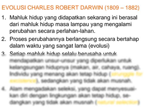 Solution Ppt Teori Darwin Tentang Evolusi Studypool