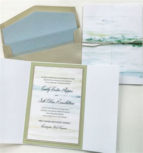 Watercolor Southern Wedding Invitations Momental Designs