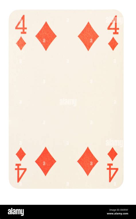 4 Of Diamonds Playing Card Four Of Diamonds Playing Cards Stock Photo ...