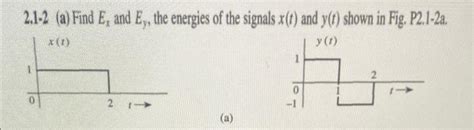 Solved A Find Ex And Ey The Energies Of The Signals Chegg