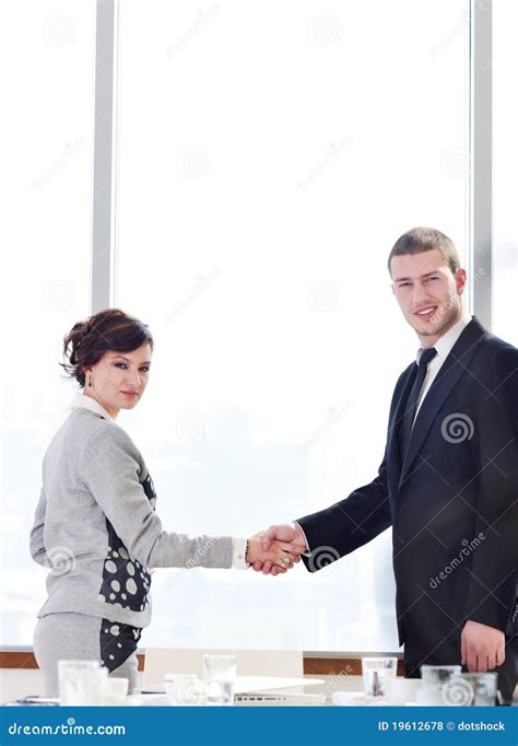 Handshake On Business Meeting Stock Photo Image Of Businessmen