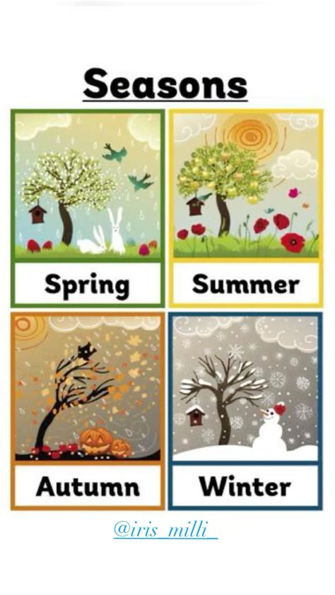 6 best printable seasons chart – Artofit