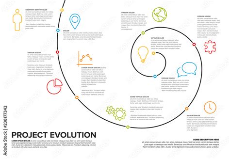 Project evolution timeline template Stock Vector | Adobe Stock