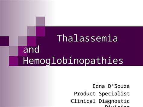 Ppt Thalassemia And Hemoglobinopathies Edna Dsouza Product