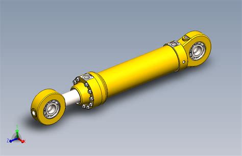 液压缸模型solidworks 2017模型图纸下载 懒石网