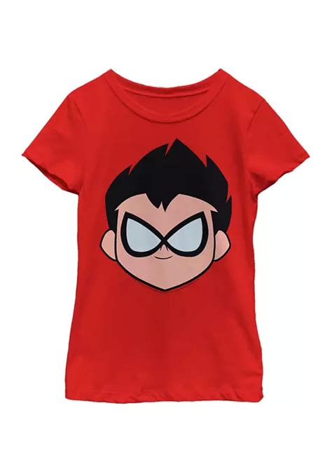 Teen Titans Go Girls 4 6x Robin Big Face Graphic T Shirt Belk