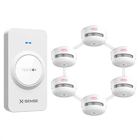 X Sense Wireless Interconnected Smoke Detector Fire Alarm XS01 WR 6