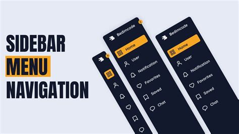Sidebar Menu Using Html Css Javascript Youtube