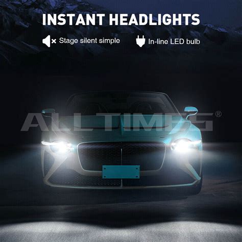 Pcs Alltimes Led Headlight Bulbs Kit High Beam Super Bright K