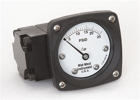 Midwest Instrument To Psid Back Differential Pressure Gauge