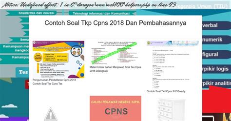 Contoh Soal Tkp Cpns Dan Pembahasannya