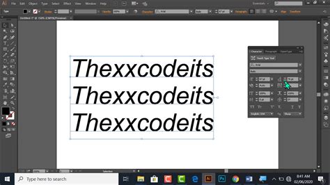 Text Type Tool In Adobe Illustrator Part 1 Graphic Designing