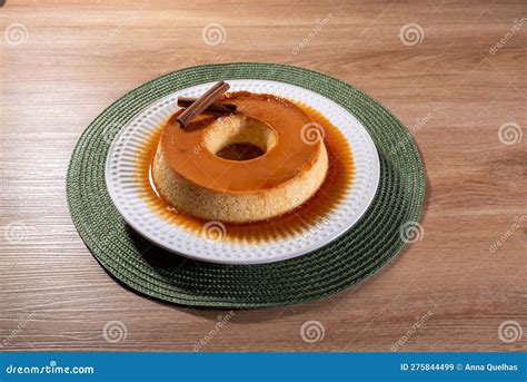 Condensed Milk Pudding With Caramelized Sauce Stock Image Image Of