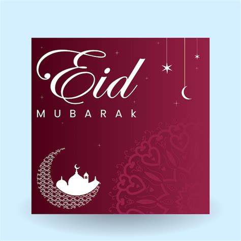 Premium Vector Eid Mubarak Islamic Festival Social Media Banner Template