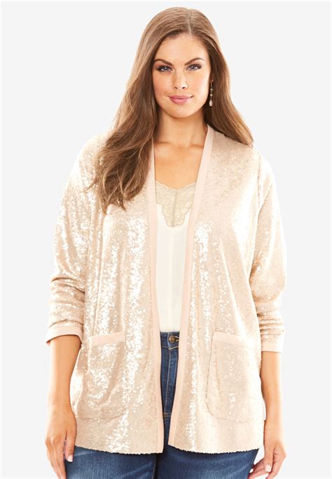 Sequin Cardigan Plus Size Sweaters And Cardigans Full Beauty