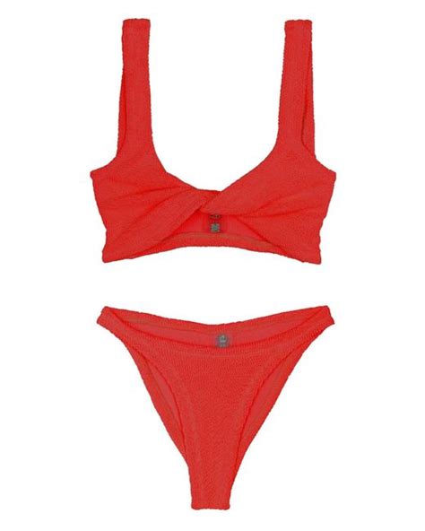 Hunza G Juneo Bikini In Red Lyst