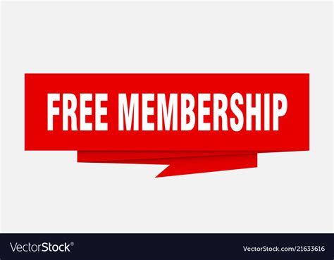 Free membership Royalty Free Vector Image - VectorStock